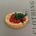 3D resin refrigerator magnet featuring creative carrot in a basket design - Carrot Basket