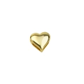 Polished 18k gold heart bead pendant with bubble balloon design for DIY jewelry - Heart Pendant / Gold