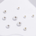 Polierte S925 Sterlingsilber Rundperlen und Zwischenperlen für DIY Schmuckherstellung - 4mm / Silber