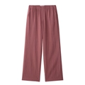 Women's dusty rose wide leg pants with elastic waist and side pockets in premium fabric - Elastic Waist Wide Leg Pants-XS