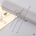 Silver metal bowknot phone strap with snake bone chain on velvet jewelry box - Thin Snake Bone Pendant / Silver Thin Snake Chain (Lanyard Hook)