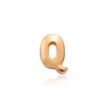 Ciondolo lettera Q in oro rosa lucido per personalizzazione collane fai da te - Lettera Q Oro Rosa (Senza Catena)