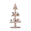 Décoration de Noël 3D en bois avec figurines peintes à la main de bonhommes de neige - Bonhomme de Neige