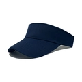Unisex navy blue sun visor hat made of thick cotton twill for outdoor sports and running - One Size / Navy Blue