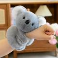 Plush koala wristband toy in grey and white soft fabric for children and girls - Koala Slap Bracelet