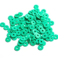 Bulk 6mm flat green polymer clay spacer beads for DIY jewelry and bracelet making - 40g/Approx 1000pcs / Color 22 (Emerald Green)