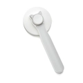 Cepillo ergonómico gris y blanco para mascotas con botón de autolimpieza y orejas de gato - Caja de Color / Gris