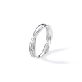 Minimalist s925 silver glowing star ring with adjustable double layer interwoven design - Adjustable Open / Lucky Whale Glowing Ring (Men)