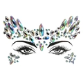 Iridescent butterfly face gems and rhinestone jewels for festival party makeup - HF-037 White Iridescent