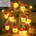 Santa Claus LED string lights with warm glow, 2.7 meters long for Christmas tree decor - Santa Claus Style String Lights / 2.7 Meters / 10 LEDs