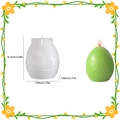Embossed egg shape silicone mold for DIY candles and resin crafts with dimensions - Top Flower Egg 002 / White