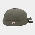 Gorro miki bordado retro en verde militar para un look hip-hop moderno - Ajustable / Verde Militar
