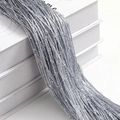 Tenda a fili d'argento con frange glitterate per decorazioni nuziali e divisorio interno - 100*200cm / Grigio Argento