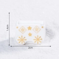 Miniature white ceramic Christmas train figurine with gold snowflake patterns - 6# White Square Carriage