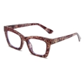 Classic tortoise pattern square frame glasses with anti-blue light resin lenses - Green Tortoise Frame