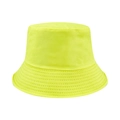 Cappello a secchiello in cotone double-face giallo fluorescente con cuciture rinforzate - M (56-58cm) / Giallo Neon/Nero
