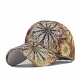 Cappellino da baseball vintage tie-dye con motivo floreale a girasole dorato e visiera curva - Stile Cinese 03