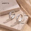 Boucles d'oreilles créoles en acier argenté avec micro-diamants sur pierre - Style Boucles d'Oreilles Créoles en Strass Argentées (ER-583)