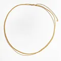 Catena da vita a doppio strato in maglia serpente dorata con chiusura a moschettone - Stile Oro a Doppio Strato (KAY005)