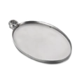 Base per pendente ovale in acciaio inossidabile argento lucido per gioielli DIY - Stile Ovale Grande (KLJ4176-Z)