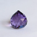Faceted teardrop crystal pendant in deep purple for DIY lighting or jewelry making - Spherical Violet (30mm)