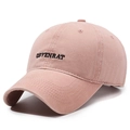 Vintage dusty rose baseball cap with COYENRAT letter embroidery in washed cotton - Pink