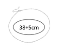 Detalle del collar de bolas chapado en oro de 18K con cierre de resorte y cadena de 5cm - 38+5cm / Cadena de Bolas Color Acero
