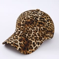 Classic baseball cap featuring all-over leopard print with curved brim in brown and black - M (56-58cm) / Leopard Spot Print / Coffee