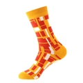 Mittelhohe Socken mit rot-gelb-weißem geometrischem abstrakten Musterdesign - Einheitsgröße / 927 Rot Gelb Weiß Pixel Quadrat