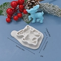 Detail of Christmas reindeer silicone mold with dimensions 8.9cm x 6.4cm and weight 35g - Reindeer Shape (4)