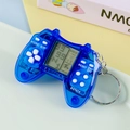 Mini retro handheld Tetris game console keychain in a translucent blue plastic finish - Transparent Blue