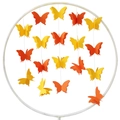 3D gradient paper butterfly garland in yellow and orange tones for party decoration - Large / Orange Gradient