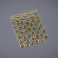 Pegatinas de uñas doradas 3D formas irregulares modelo H-147 con acabado metálico brillo - Dorado (M-147-Gold)