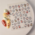 Détails de stickers nail art avec portraits de filles en relief au style vintage peint à la main - Style de Portrait Vintage (CO-157)