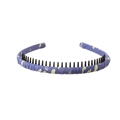 Elegant purple beaded headband with abstract patterns and non-slip inner teeth - 127 Pattern-Purple