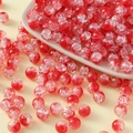 Macro shot of 10mm red cracked glass beads for DIY jewelry and beaded necklaces - 10mm / Red