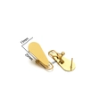 Golden stainless steel teardrop earring base 25mm x 11mm with 1.5mm hole for DIY jewelry - Smooth Long Teardrop Style (F2258) / 11x25mm (10 Pieces Pack) / Gold