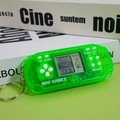Mini console di gioco Tetris portachiavi verde trasparente con pulsanti bianchi e LCD - Verde Trasparente