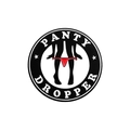 Panty Dropper runder Emaille-Ansteckpin aus Metall mit schwarz-rotem Grafikdesign - Qhxz2501