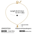 Gold stainless steel necklace with textured pendant, waterproof and hypoallergenic style - Textured Pendant Necklace (JDN0207024)