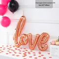 Champagne gold foil LOVE balloon 65x108cm for engagement and wedding party decoration - Cursive LOVE Script Champagne Gold (2PCS)