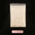 Bag of high-gloss white decorative pearls for makeup brush organizers and holders - White Pearls (300g)