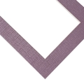 Detailed view of the purple linen-textured picture frame mat with a precise beveled edge - Light Purple (with Fabric Texture)