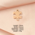 Rose gold puzzle pendant detail with cubic zirconia and technical dimensions on silk - Rose Gold
