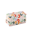 Floral quilted toiletry bag with colorful abstract pattern and white background - Abstract / Colorful U-Pattern