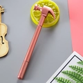 Creative hammer-shaped neutral pen in rose gold finish with matte electroplated texture - Hammer Shape - Rose Gold / 0.5mm