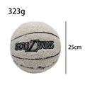 Beige 25cm basketball plush pillow with soulful dream big embroidery weighing 323g - Basketball