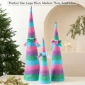 Set di 3 alberi di Natale decorativi sfumati macaron da 95cm, 75cm e 55cm di altezza - Set da 3 Pezzi (95/75/55cm) / Albero a Cono Sfumatura Macaron
