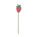 Disposable strawberry themed cupcake toppers and cocktail picks for birthday party decoration - Strawberry Cake Toppers