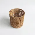Extra large hollow woven rattan basket for storage, size 16x15cm and 100g weight - Rattan Hollow Cylinder Extra Large 15*16cm